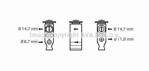 AVA VO1160 Клапан розширювальний кондиціонеру VO1160: Купити в Україні - Добра ціна на EXIST.UA!