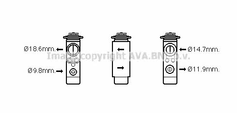 AVA VO1172 Клапан розширювальний кондиціонеру VO1172: Купити в Україні - Добра ціна на EXIST.UA!