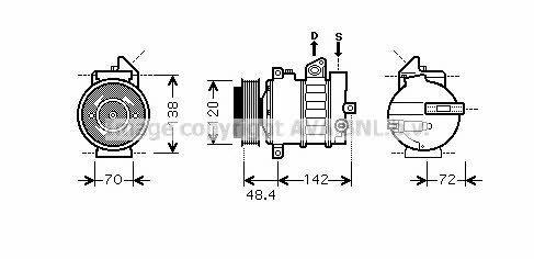 MSK437 AVA Компрессор кондиционера