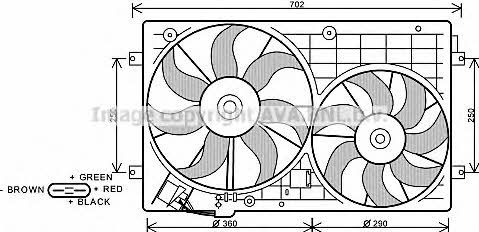 AVA VW7528 Вентилятор радіатора охолодження VW7528: Купити в Україні - Добра ціна на EXIST.UA!