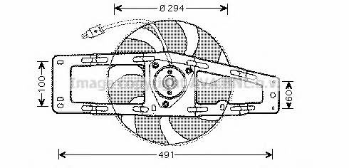RT7535 AVA Вентилятор радіатора охолодження