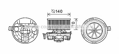 RT8570 AVA Двигатель вентиляции салона