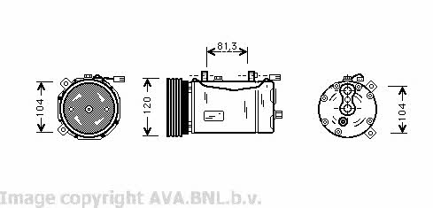 AVA VWK172 Компресор кондиціонера VWK172: Купити в Україні - Добра ціна на EXIST.UA!