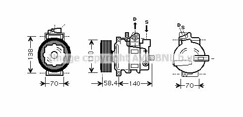 AVA VWK265 Компресор кондиціонера VWK265: Купити в Україні - Добра ціна на EXIST.UA!