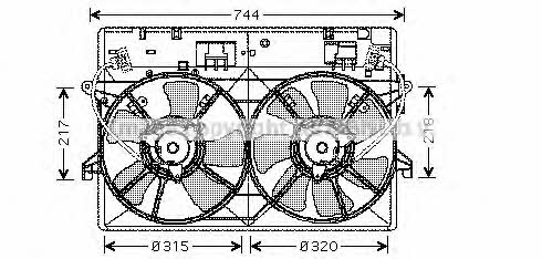 AVA MZ7524 Вентилятор радіатора охолодження MZ7524: Купити в Україні - Добра ціна на EXIST.UA!