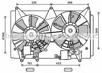 AVA MZ7548 Вентилятор радіатора охолодження MZ7548: Купити в Україні - Добра ціна на EXIST.UA!