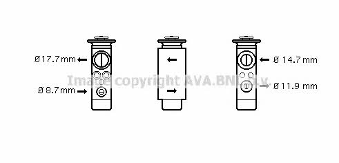AVA OL1461 Клапан розширювальний кондиціонеру OL1461: Купити в Україні - Добра ціна на EXIST.UA!