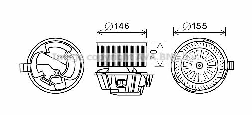 DN8384 AVA Двигатель вентиляции салона