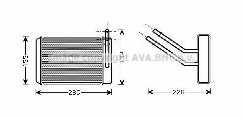 AVA FD6360 Радіатор опалювача салону FD6360: Купити в Україні - Добра ціна на EXIST.UA!