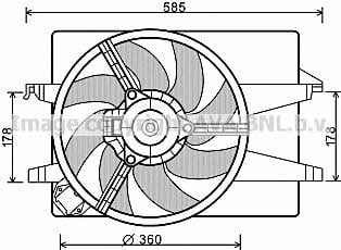 AVA FD7553 Вентилятор радіатора охолодження FD7553: Купити в Україні - Добра ціна на EXIST.UA!