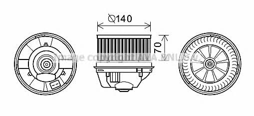 FD8496 AVA Двигатель вентиляции салона