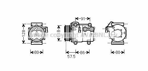 FDAK451 AVA Компрессор кондиционера