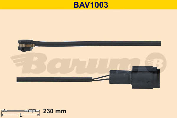 Barum BAV1003 Датчик зносу гальмівних колодок BAV1003: Купити в Україні - Добра ціна на EXIST.UA!