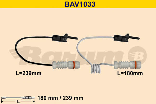 Barum BAV1033 Датчик зносу гальмівних колодок BAV1033: Купити в Україні - Добра ціна на EXIST.UA!