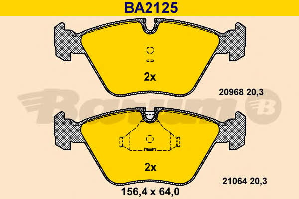 Barum BA2125 Гальмівні колодки, комплект BA2125: Купити в Україні - Добра ціна на EXIST.UA!