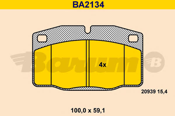 Barum BA2134 Гальмівні колодки, комплект BA2134: Купити в Україні - Добра ціна на EXIST.UA!
