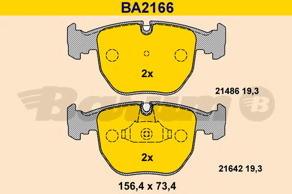 Barum BA2166 Гальмівні колодки, комплект BA2166: Купити в Україні - Добра ціна на EXIST.UA!