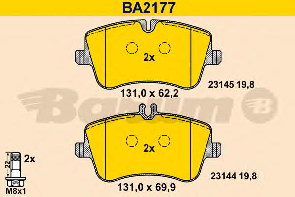 Barum BA2177 Гальмівні колодки, комплект BA2177: Купити в Україні - Добра ціна на EXIST.UA!