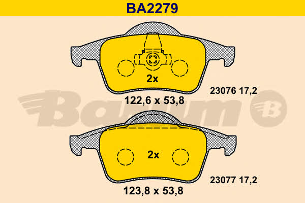 Barum BA2279 Гальмівні колодки, комплект BA2279: Купити в Україні - Добра ціна на EXIST.UA!