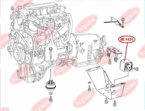 Подушка коробки передач Bcguma BC1421