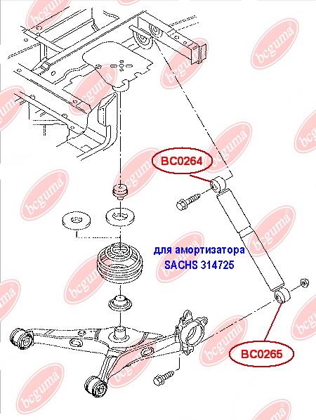 Сайлентблок Bcguma BC0264