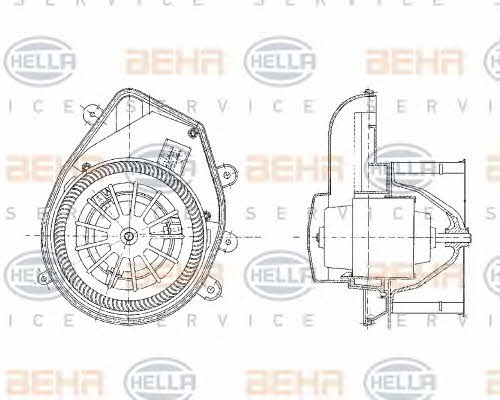 Вентилятор печки Behr-Hella 8EW 009 159-131