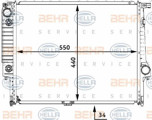 Behr-Hella 8MK 376 722-531 Радіатор охолодження двигуна 8MK376722531: Купити в Україні - Добра ціна на EXIST.UA!