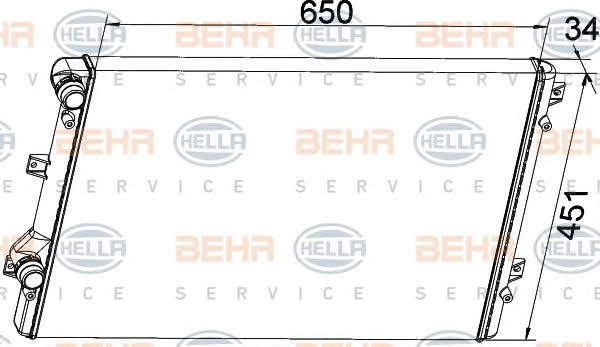 Радіатор охолодження двигуна Behr-Hella 8MK 376 774-031