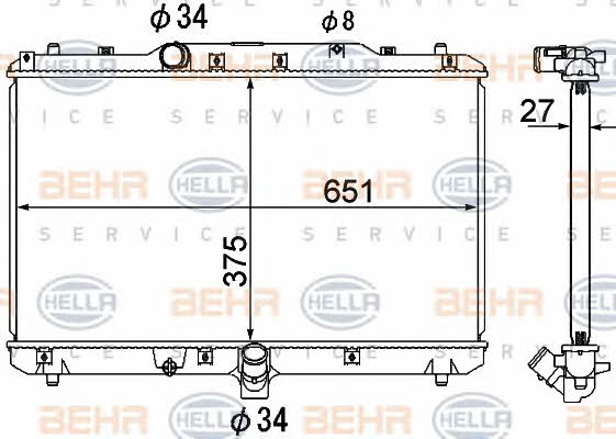 Купити Behr-Hella 8MK 376 790-251 за низькою ціною в Україні!