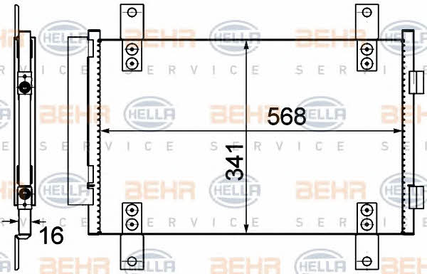 Behr-Hella 8FC 351 303-611 Радіатор кондиціонера (Конденсатор) 8FC351303611: Купити в Україні - Добра ціна на EXIST.UA!