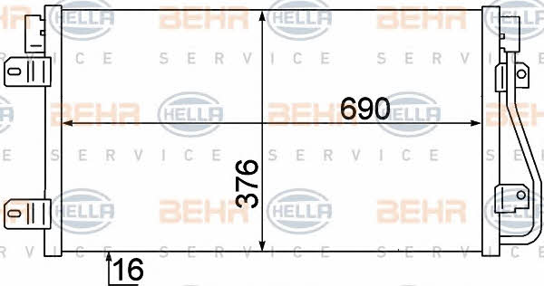 Behr-Hella 8FC 351 306-641 Радіатор кондиціонера (Конденсатор) 8FC351306641: Купити в Україні - Добра ціна на EXIST.UA!