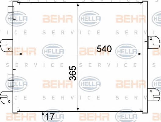 Behr-Hella 8FC 351 309-071 Радіатор кондиціонера (Конденсатор) 8FC351309071: Купити в Україні - Добра ціна на EXIST.UA!