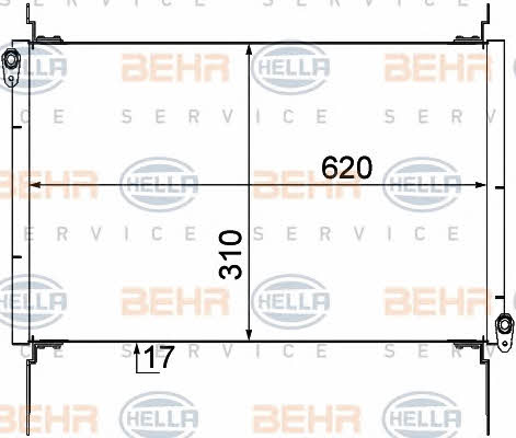 Behr-Hella 8FC 351 309-091 Радіатор кондиціонера (Конденсатор) 8FC351309091: Купити в Україні - Добра ціна на EXIST.UA!