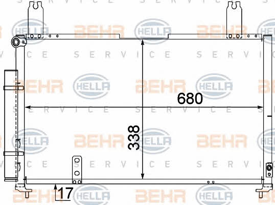 Behr-Hella 8FC 351 309-121 Радіатор кондиціонера (Конденсатор) 8FC351309121: Купити в Україні - Добра ціна на EXIST.UA!