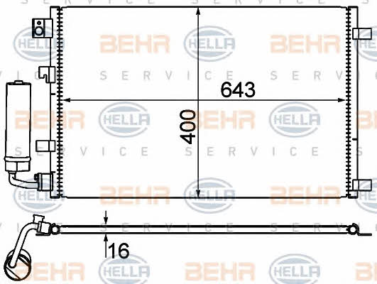 Behr-Hella 8FC 351 310-121 Радіатор кондиціонера (Конденсатор) 8FC351310121: Купити в Україні - Добра ціна на EXIST.UA!