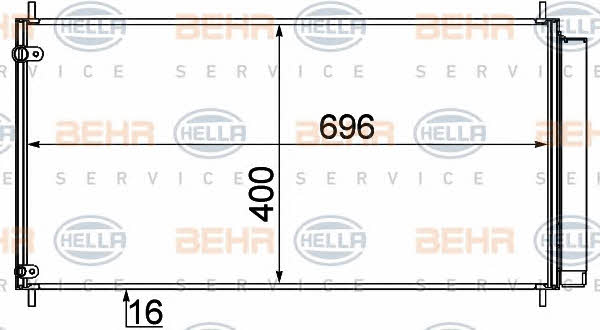 Behr-Hella 8FC 351 310-151 Радіатор кондиціонера (Конденсатор) 8FC351310151: Купити в Україні - Добра ціна на EXIST.UA!