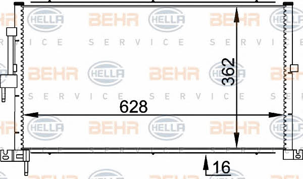 Behr-Hella 8FC 351 318-311 Радіатор кондиціонера (Конденсатор) 8FC351318311: Купити в Україні - Добра ціна на EXIST.UA!