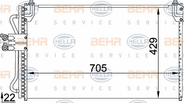 Behr-Hella 8FC 351 318-321 Радіатор кондиціонера (Конденсатор) 8FC351318321: Купити в Україні - Добра ціна на EXIST.UA!