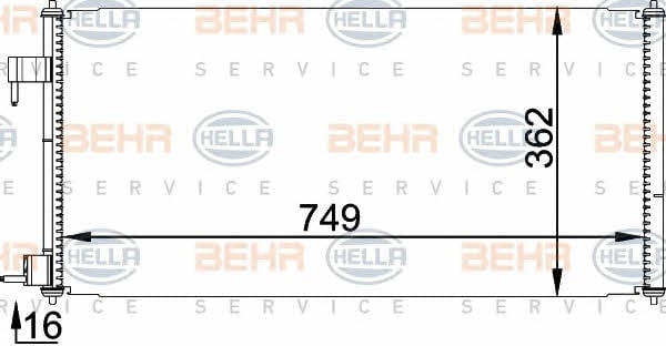 Behr-Hella 8FC 351 318-351 Радіатор кондиціонера (Конденсатор) 8FC351318351: Купити в Україні - Добра ціна на EXIST.UA!