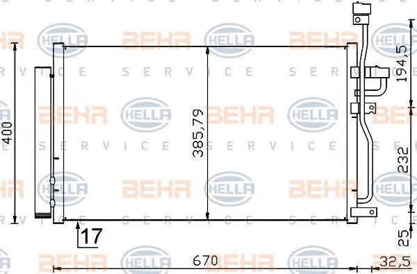 Behr-Hella 8FC 351 319-191 Радіатор кондиціонера (Конденсатор) 8FC351319191: Купити в Україні - Добра ціна на EXIST.UA!