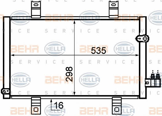 Behr-Hella 8FC 351 319-271 Радіатор кондиціонера (Конденсатор) 8FC351319271: Купити в Україні - Добра ціна на EXIST.UA!