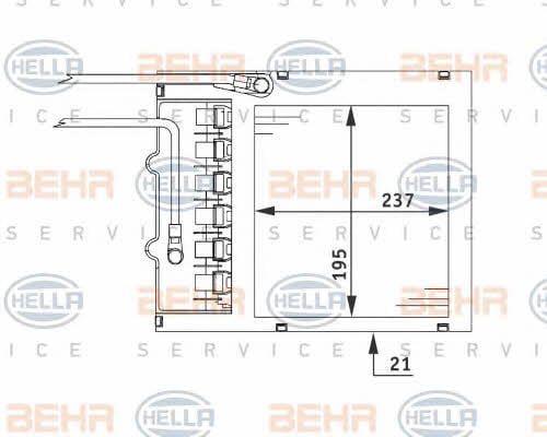 Behr-Hella 8FH 351 311-151 Радіатор опалювача салону 8FH351311151: Приваблива ціна - Купити в Україні на EXIST.UA!