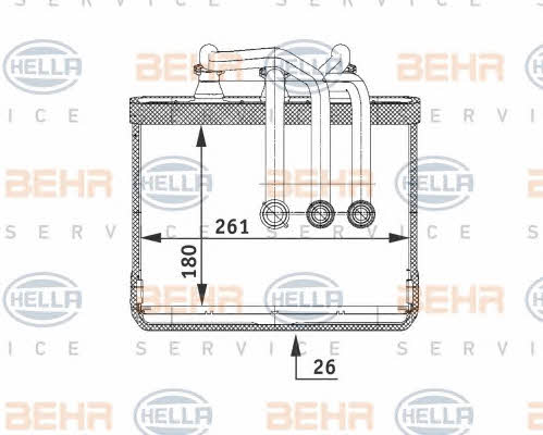 Behr-Hella 8FH 351 311-211 Радіатор опалювача салону 8FH351311211: Купити в Україні - Добра ціна на EXIST.UA!