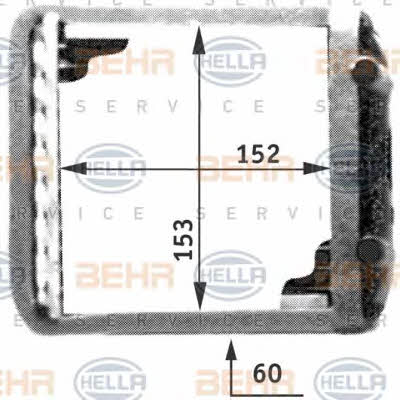 Behr-Hella 8FH 351 311-371 Радіатор опалювача салону 8FH351311371: Купити в Україні - Добра ціна на EXIST.UA!