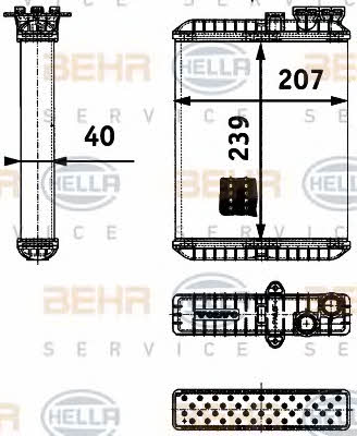 Behr-Hella 8FH 351 311-391 Радіатор опалювача салону 8FH351311391: Купити в Україні - Добра ціна на EXIST.UA!