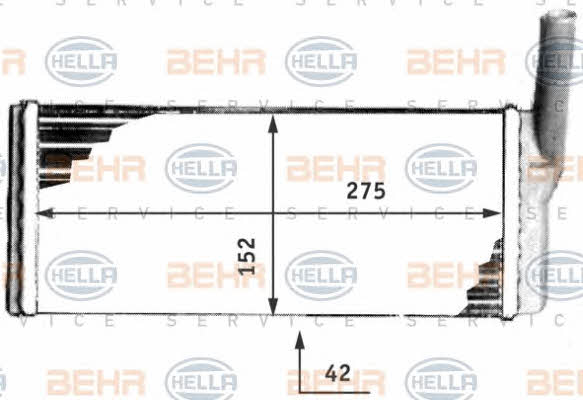 Behr-Hella 8FH 351 311-531 Радіатор опалювача салону 8FH351311531: Купити в Україні - Добра ціна на EXIST.UA!