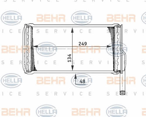 Behr-Hella 8FH 351 311-541 Радіатор опалювача салону 8FH351311541: Приваблива ціна - Купити в Україні на EXIST.UA!