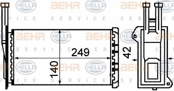 Behr-Hella 8FH 351 311-571 Радіатор опалювача салону 8FH351311571: Купити в Україні - Добра ціна на EXIST.UA!