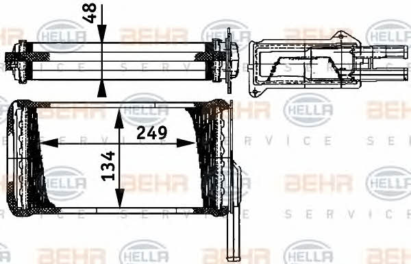 Behr-Hella 8FH 351 311-581 Радіатор опалювача салону 8FH351311581: Купити в Україні - Добра ціна на EXIST.UA!