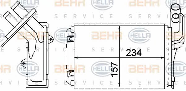 Behr-Hella 8FH 351 311-631 Радіатор опалювача салону 8FH351311631: Купити в Україні - Добра ціна на EXIST.UA!